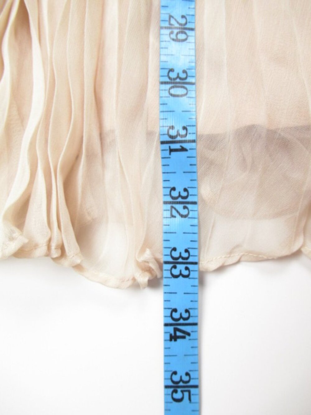 Anthropologie Maeve Long-Sleeve Pleated Mini Shirt Dress Neutral Cream S - Picture 8 of 12